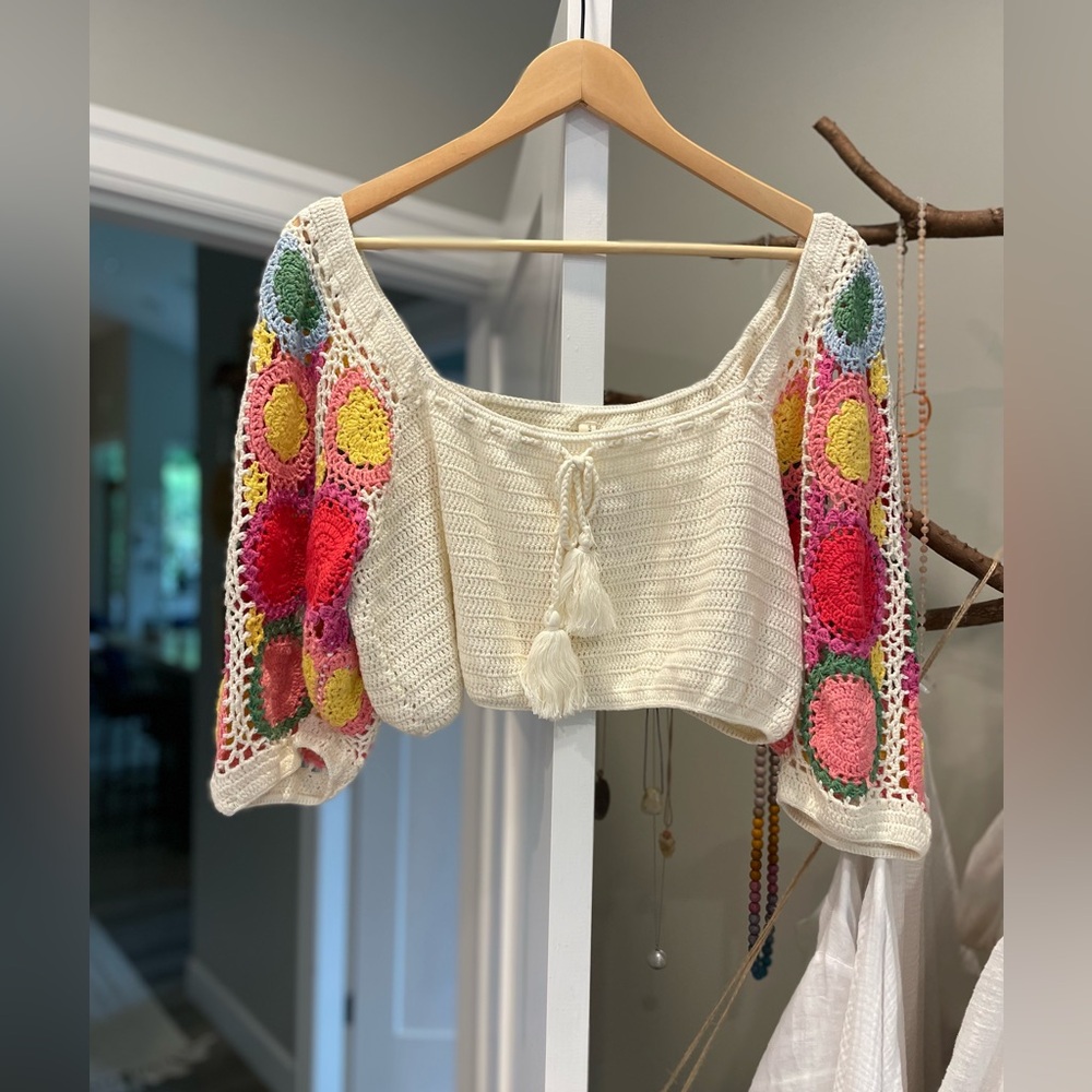 Spell Let the sunshine crochet rainbow crop L - Picture 9 of 12